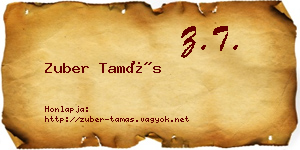 Zuber Tamás névjegykártya